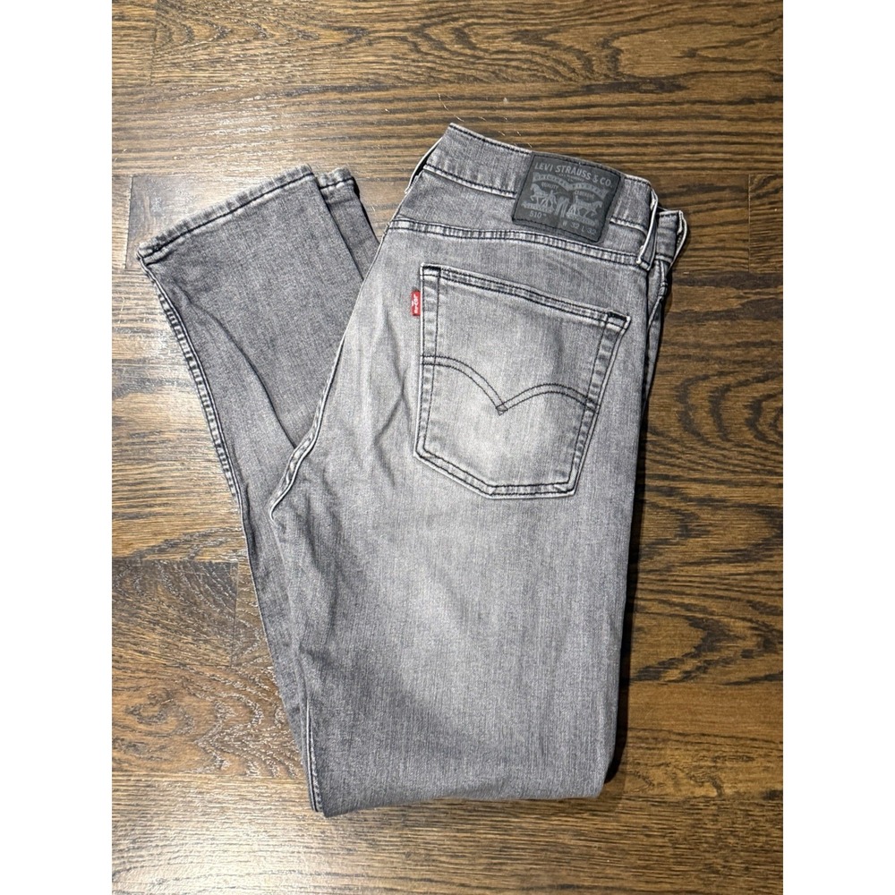 Levi 510 Black Gray Straight Leg Jeans size 32x32 Red Tab Classic